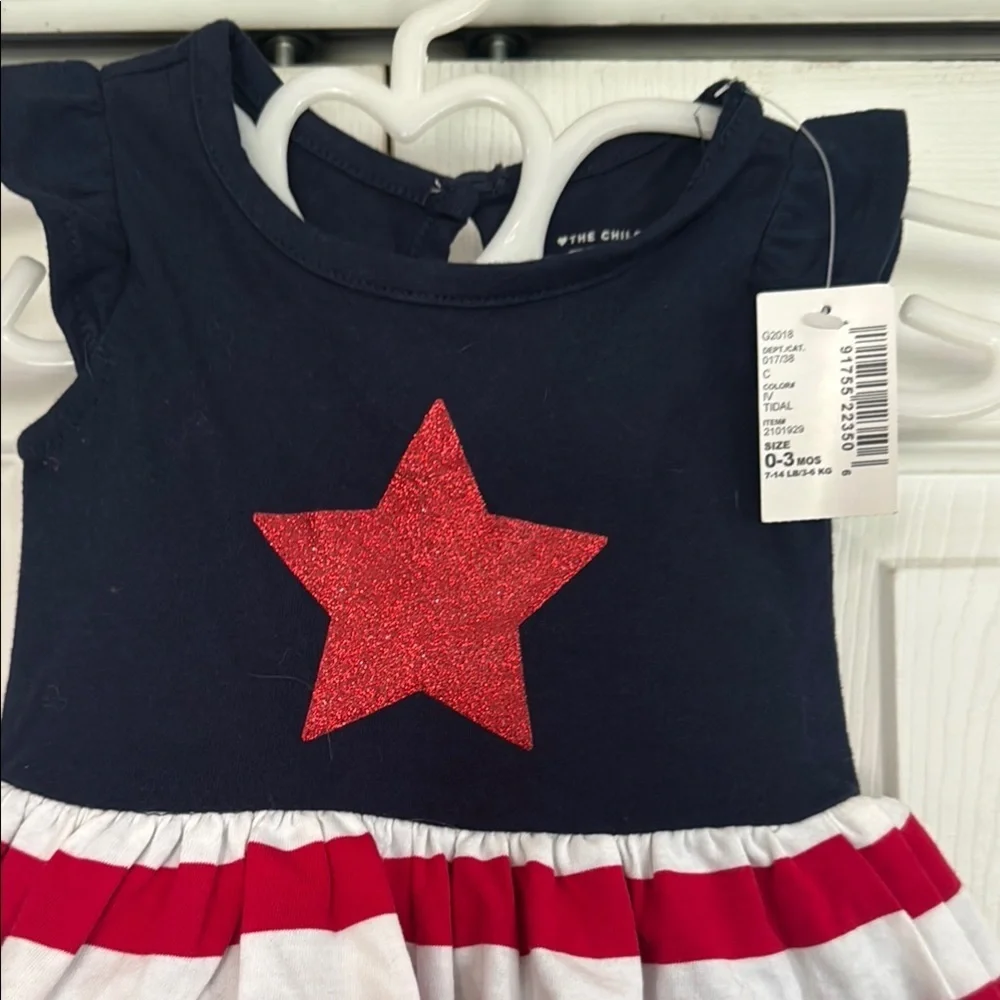The Children's Place Navy and Red Star Dress